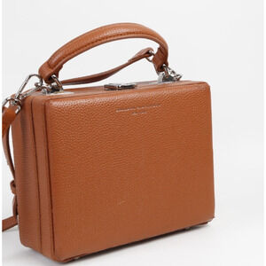 Brandon Blackwood Kendrick Trunk Bag Brown Pebbled Leather Crossbody Satchel
